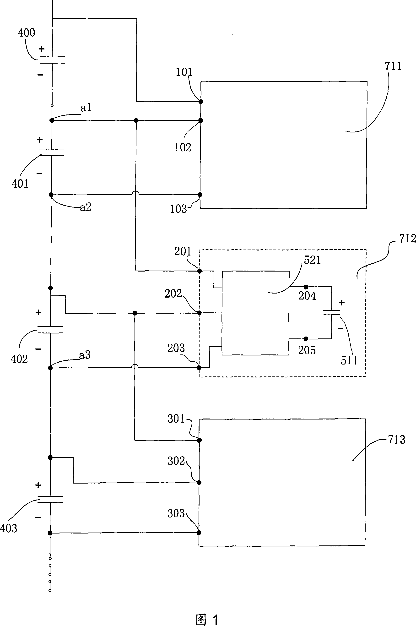 A voltage balance circuit for serial connected super capacitor