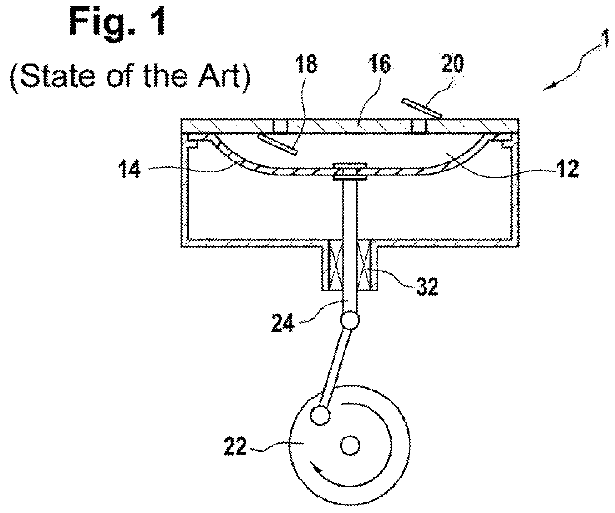 Chamber pump and method for operating a chamber pump