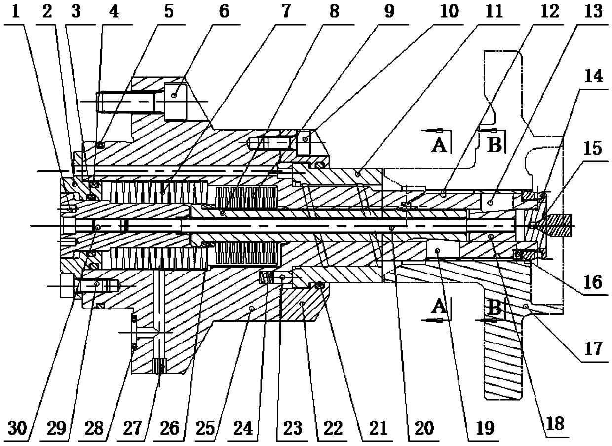 A high-precision grinding machine double-tightening self-centering mechanism fixture and its grinding machine