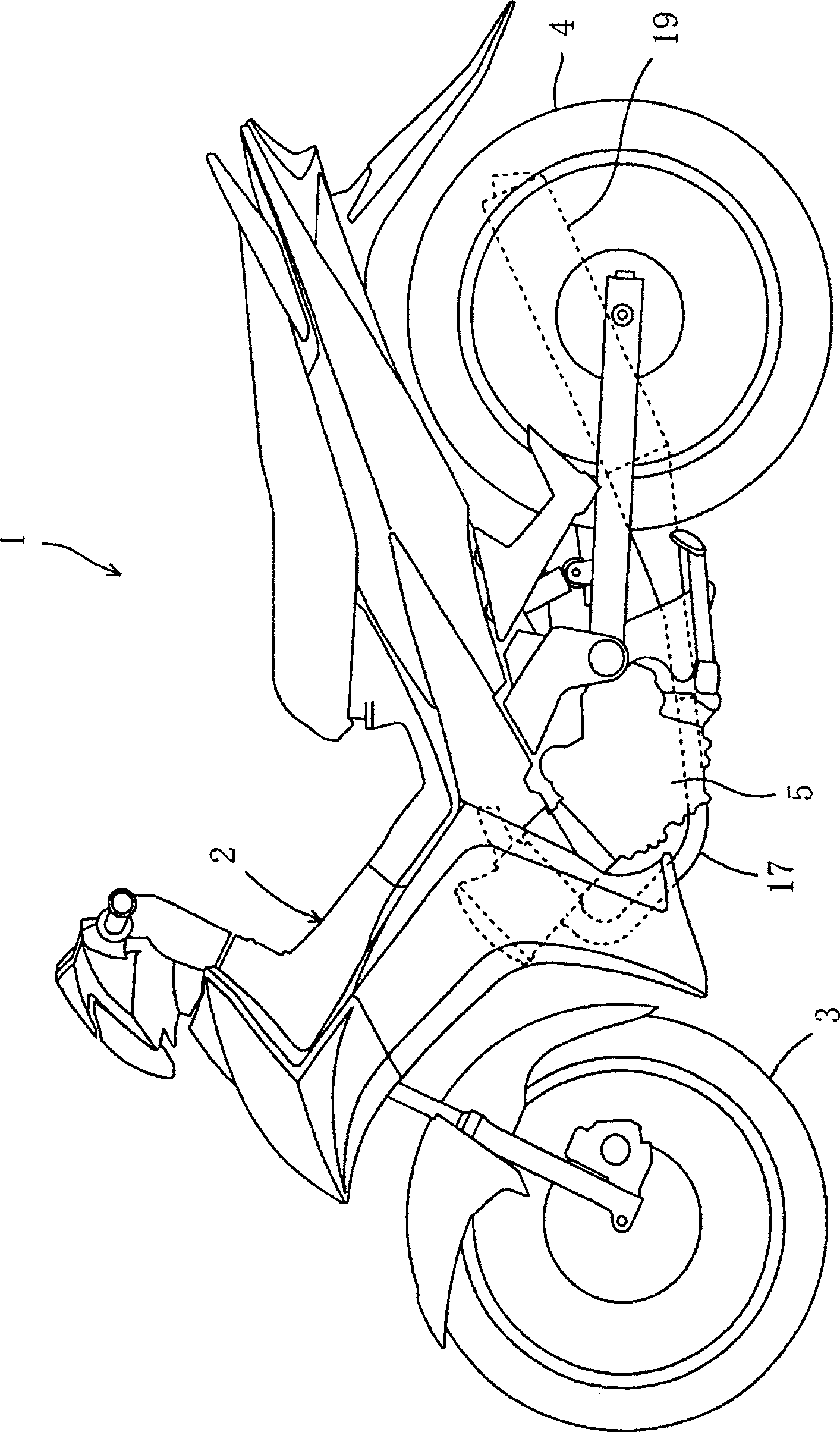 Internal combustion engine with ignition plug and vehicle provided with the same