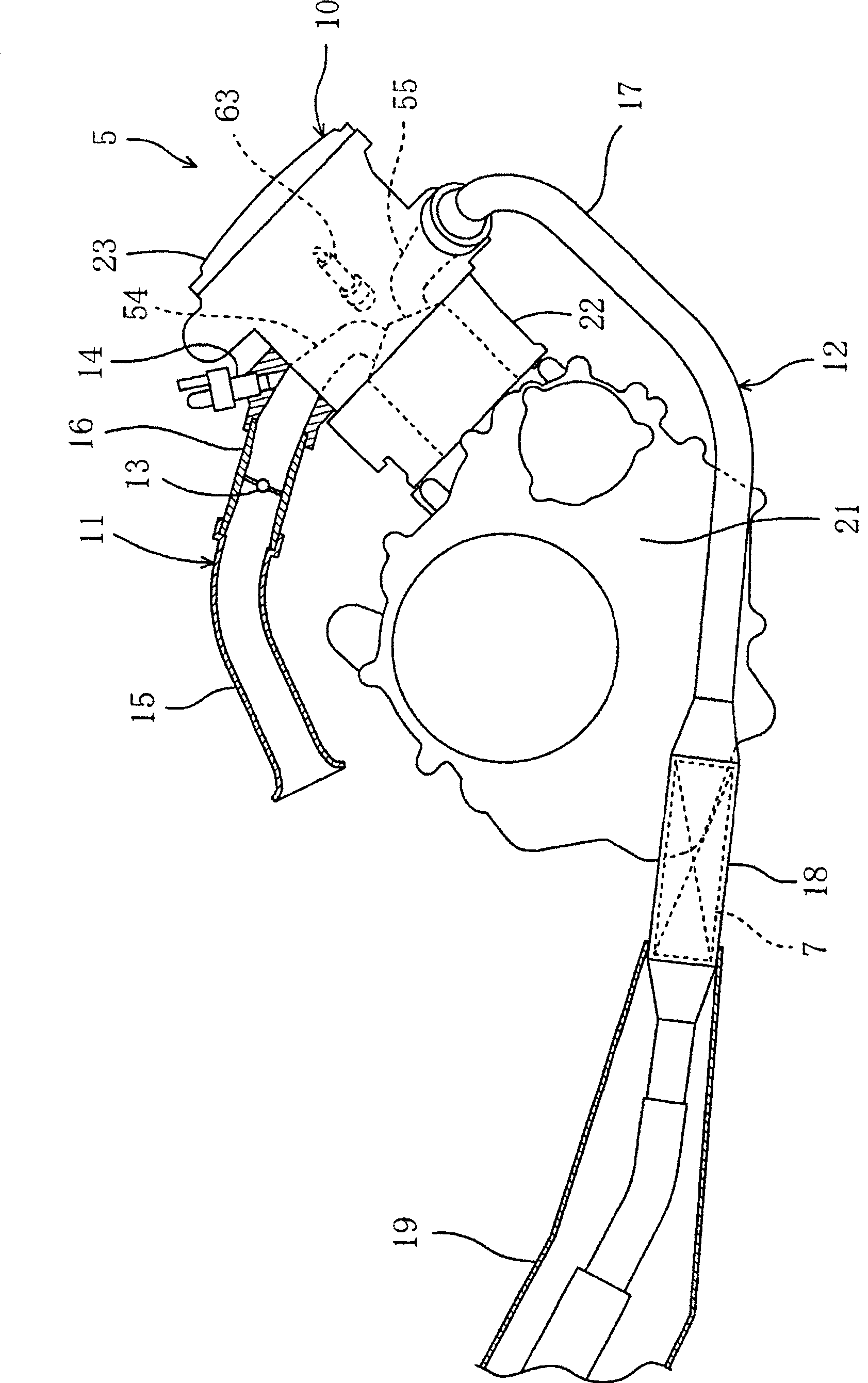 Internal combustion engine with ignition plug and vehicle provided with the same