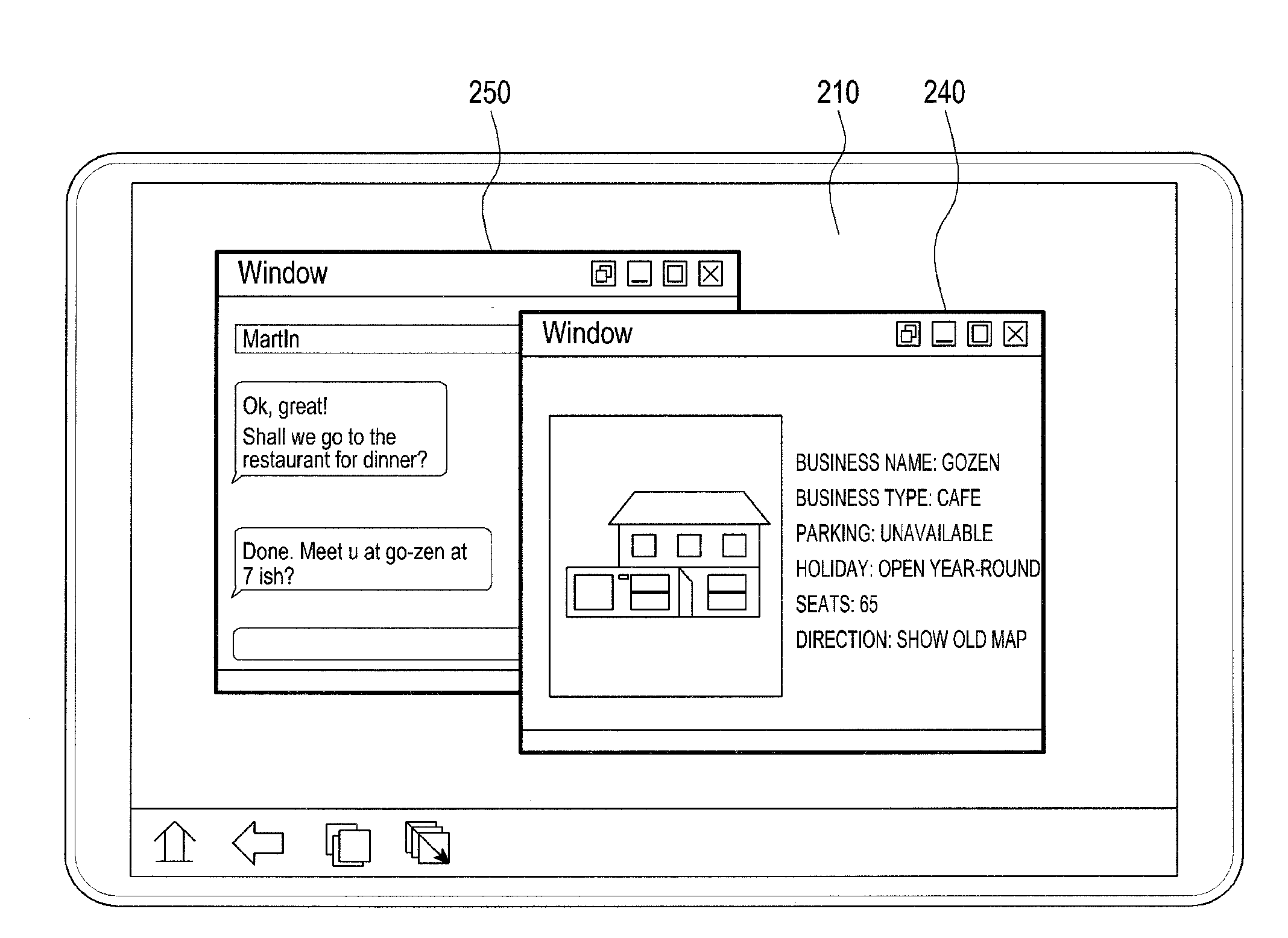 Mobile device for executing multiple applications and method thereof