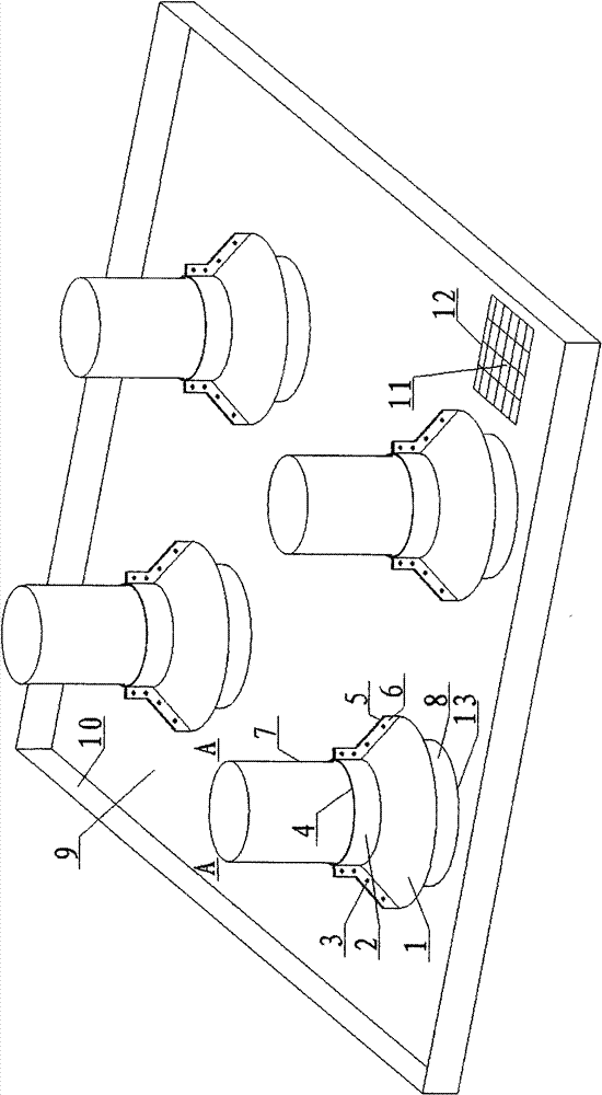 Waste oil guiding and collecting device in wellhead area