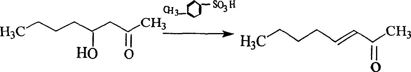 Method for synthesis of 3-octene-2-ketone