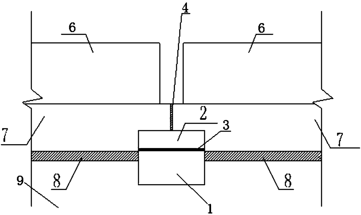 Inter-node limiting structure of rail-bearing beams in single-track section of low-speed maglev traffic project