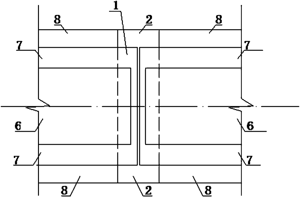 Inter-node limiting structure of rail-bearing beams in single-track section of low-speed maglev traffic project