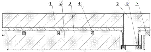 Glass welded glass composite vacuum plate welded with mounting hole and production method thereof