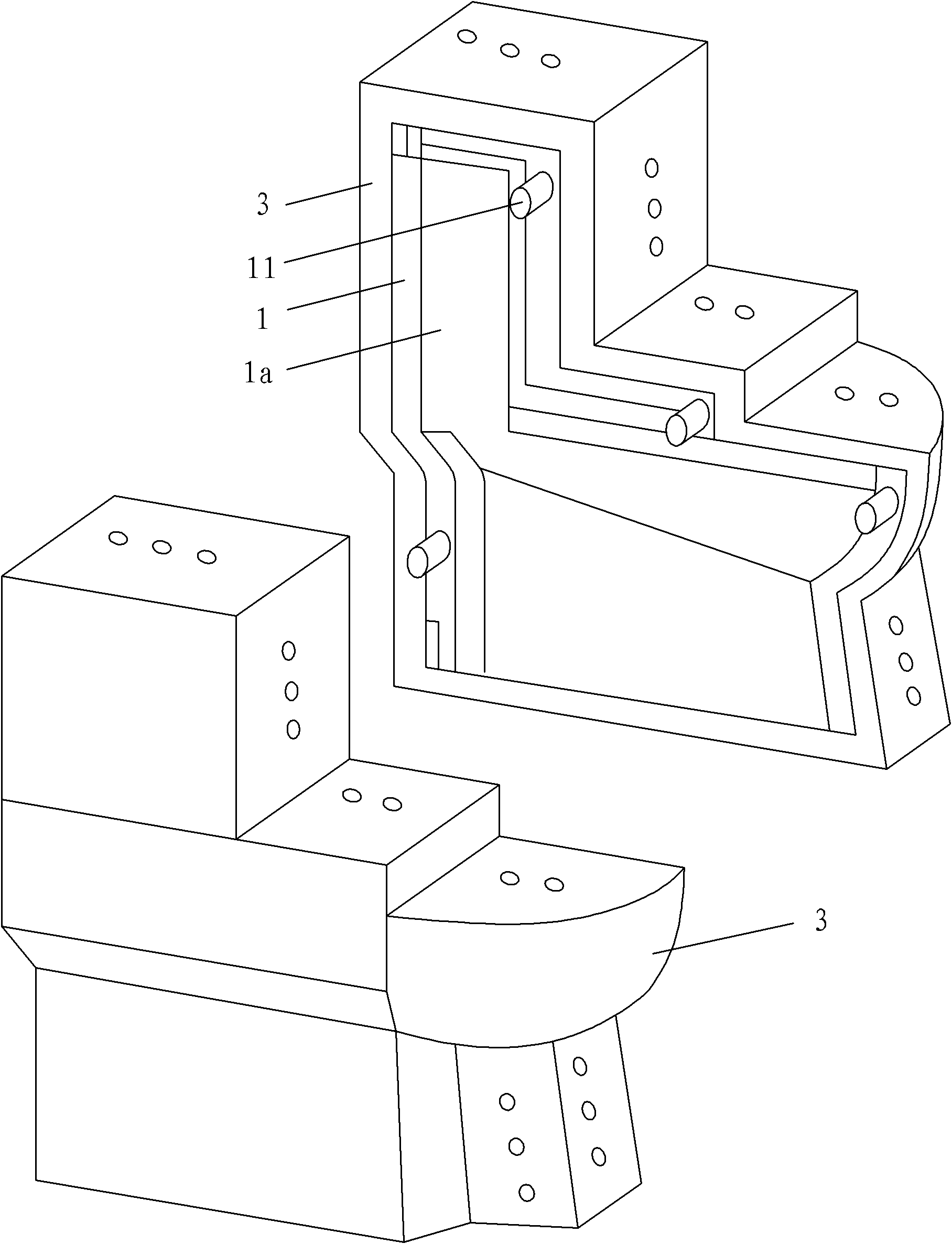 Low-pressure quick drainage mold and method for manufacturing same