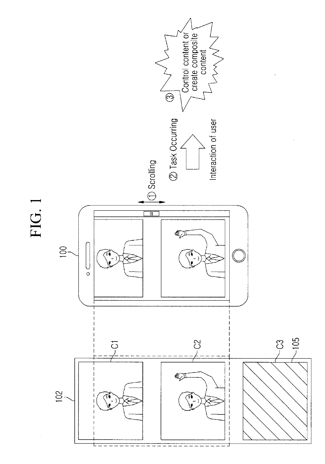 Method and apparatus for providing contents controlled or synthesized based on interaction of user