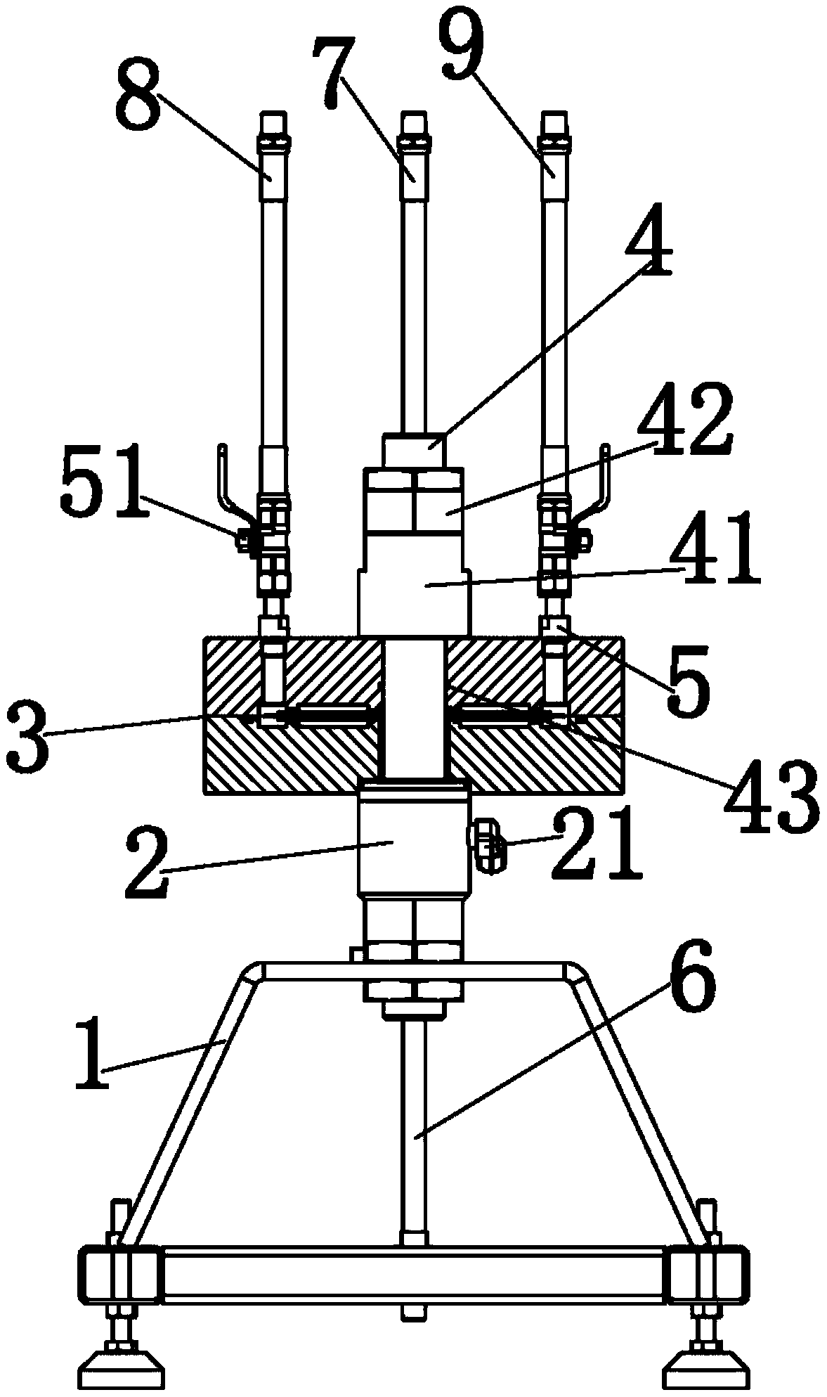 Device and method for testing performance of membrane module flow guide net