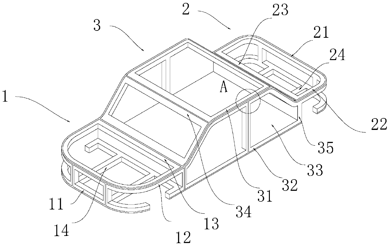 Reinforced-steel magnesium alloy passenger car frame and design method thereof