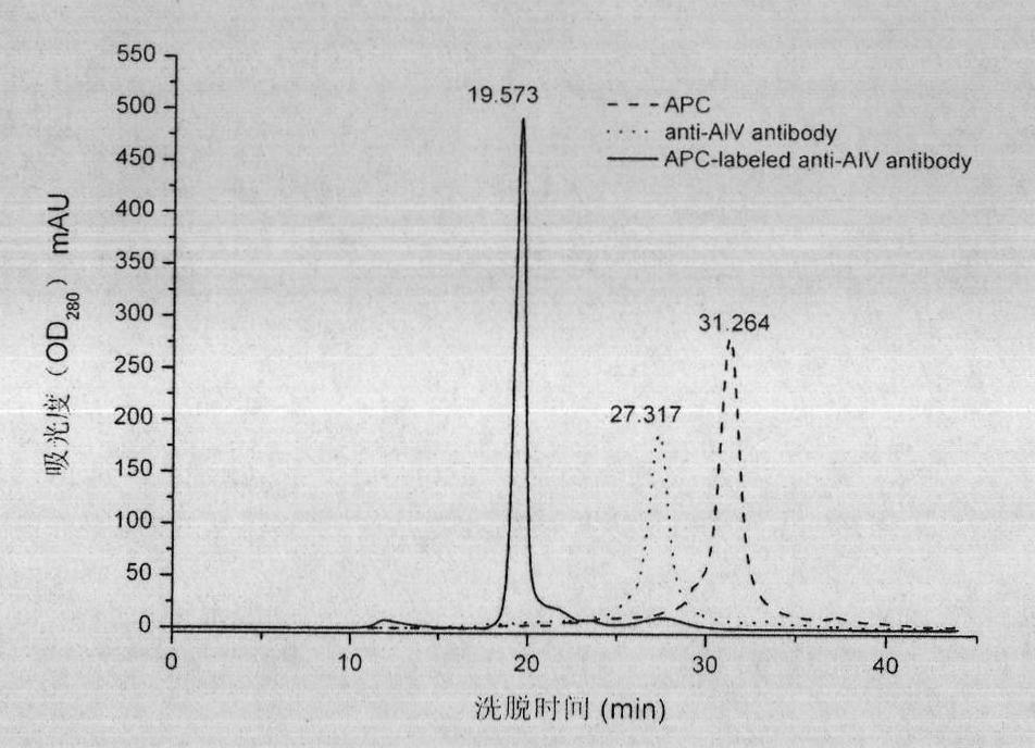 Method for preparing fluorescent antibody for detecting avian influenza virus and solid phase immunofluorescence detection kit