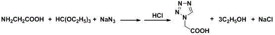 Post-treatment method for preparing 1h-tetrazolium acetic acid from triethyl orthoformate