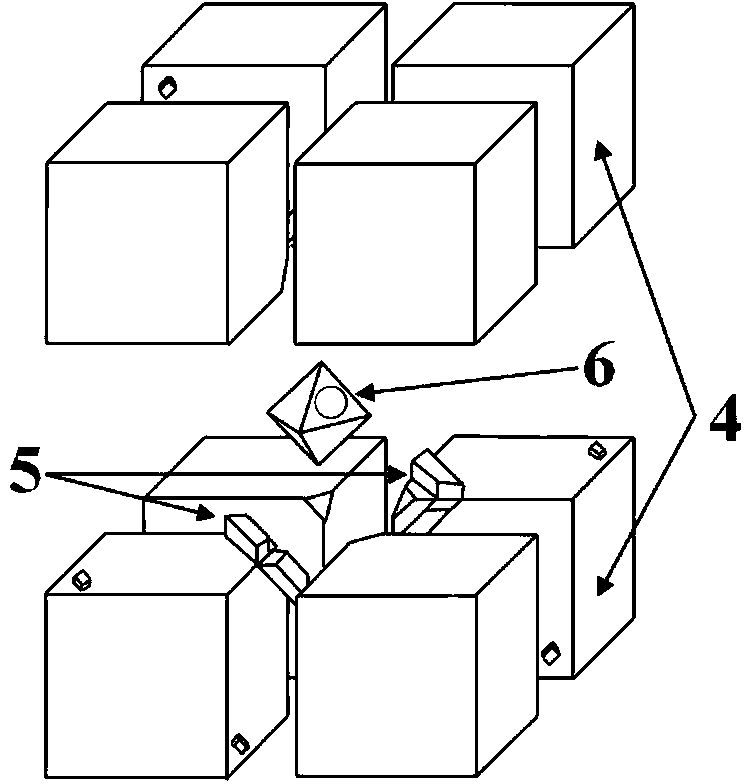 Secondary anvil and secondary pressurizing unit of octahedral pressure cavity static high-pressure device