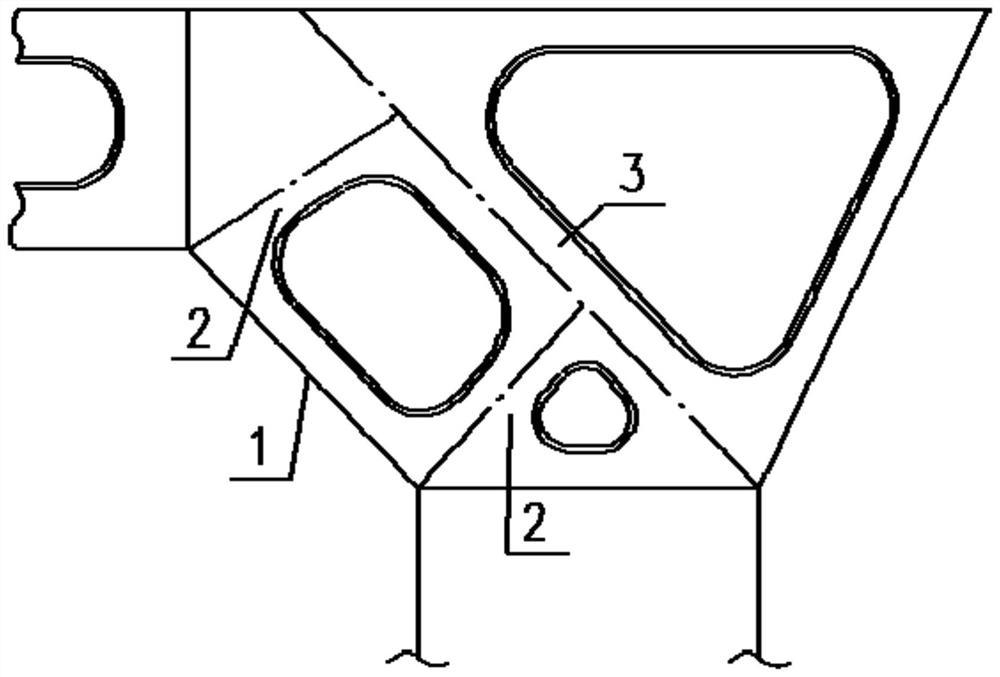 A high load-bearing strong frame structure of a small waterplane area catamaran