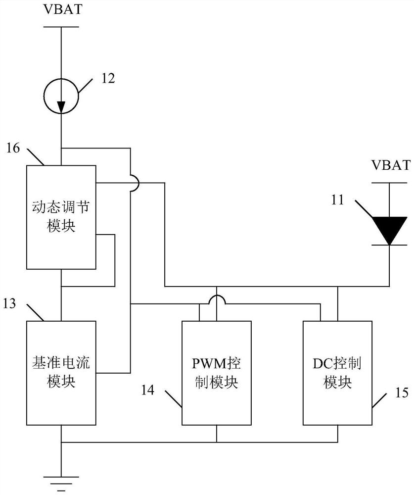 A matrix type LED driver circuit with high resolution and low emi