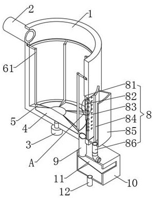 Petroleum separation device based on density separation method and separation method thereof