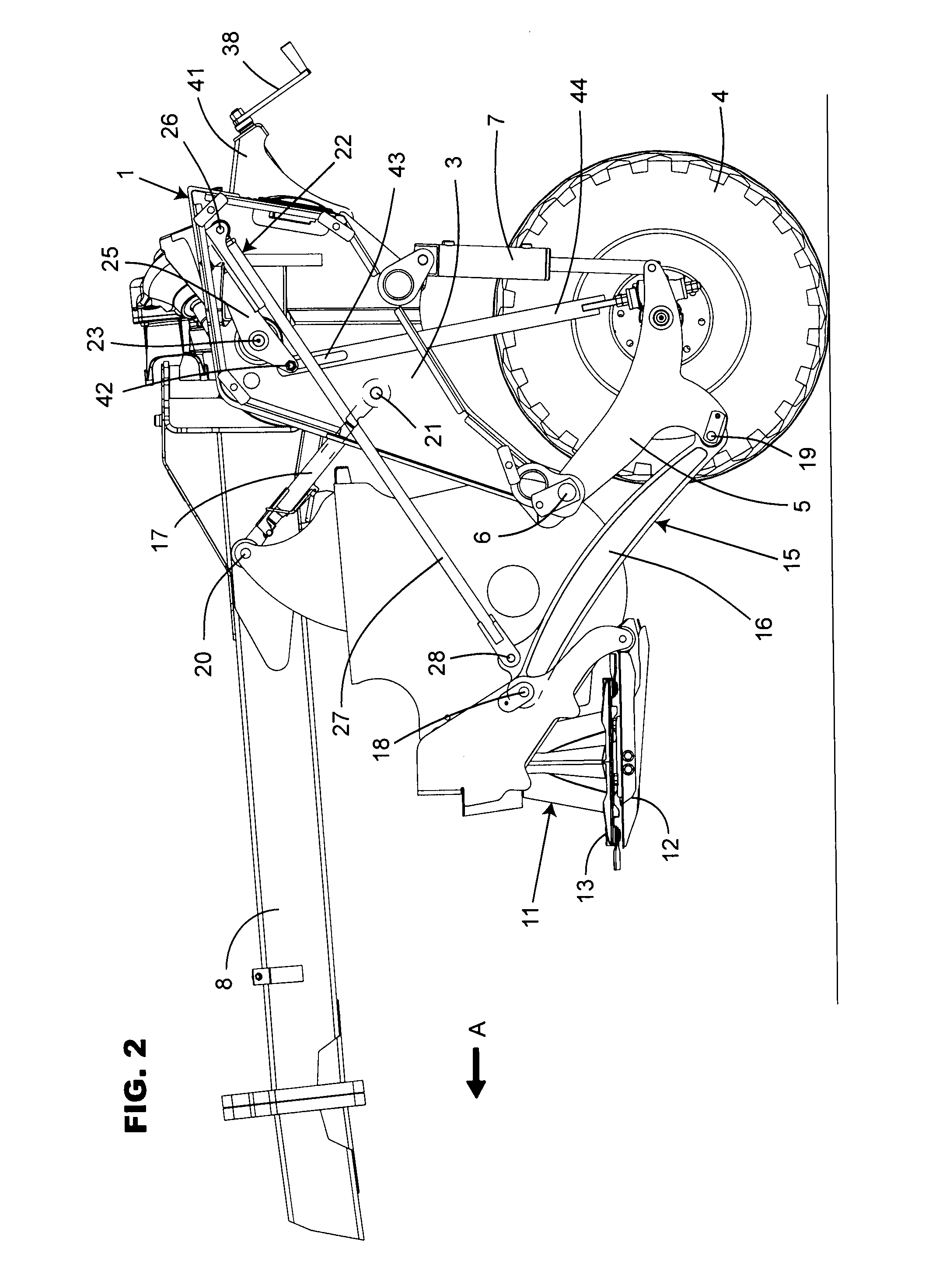 Mower with an improved lightening device