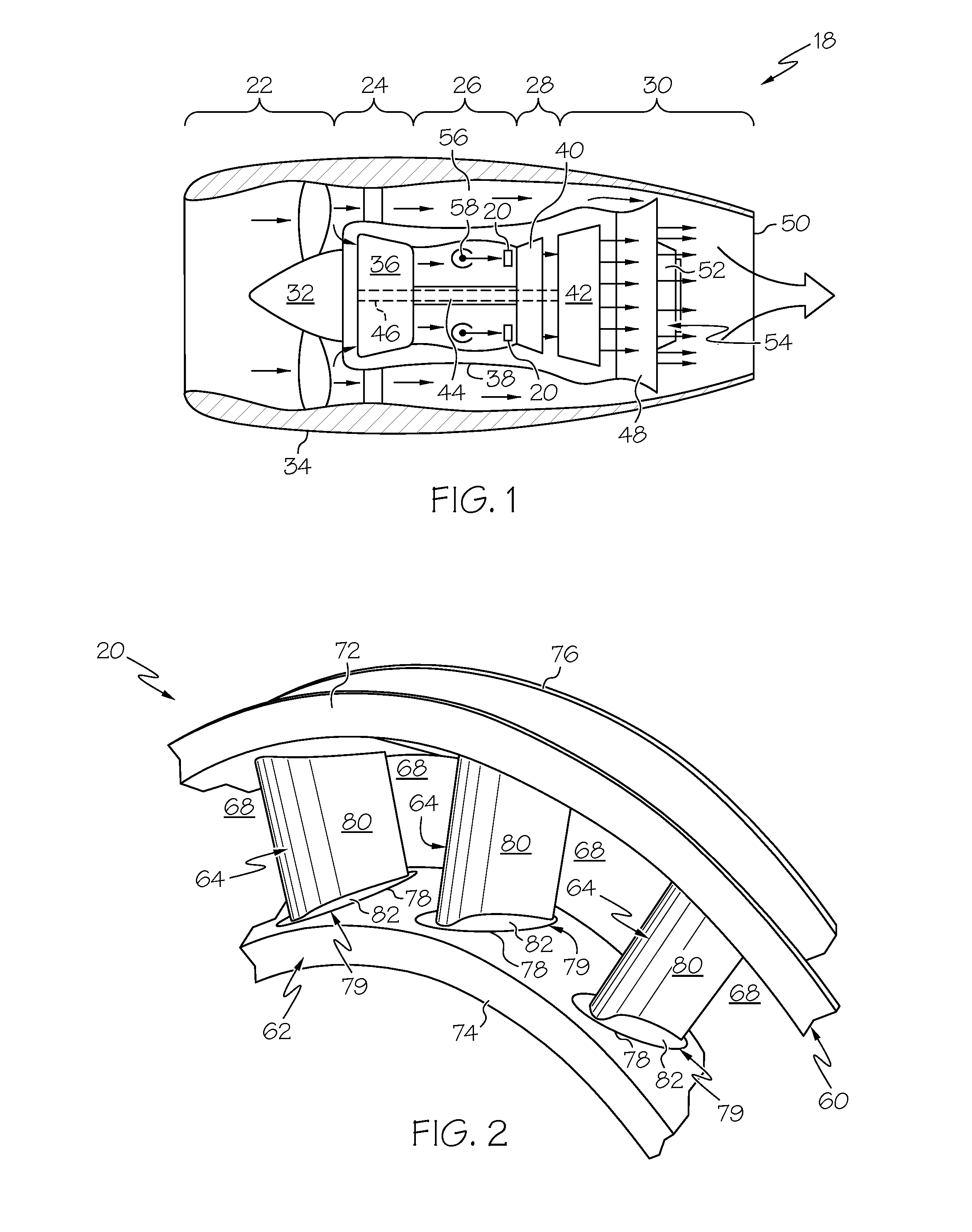 Turbine nozzles with slip joints impregnated by oxidation-resistant sealing material and methods for the production thereof