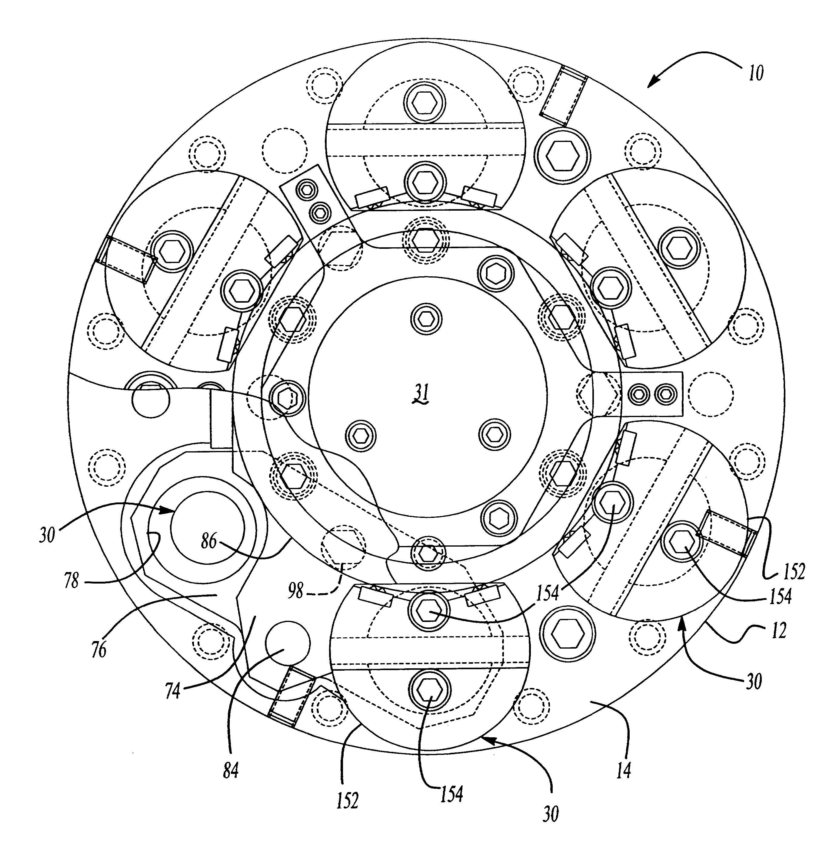 Equalizing power chuck