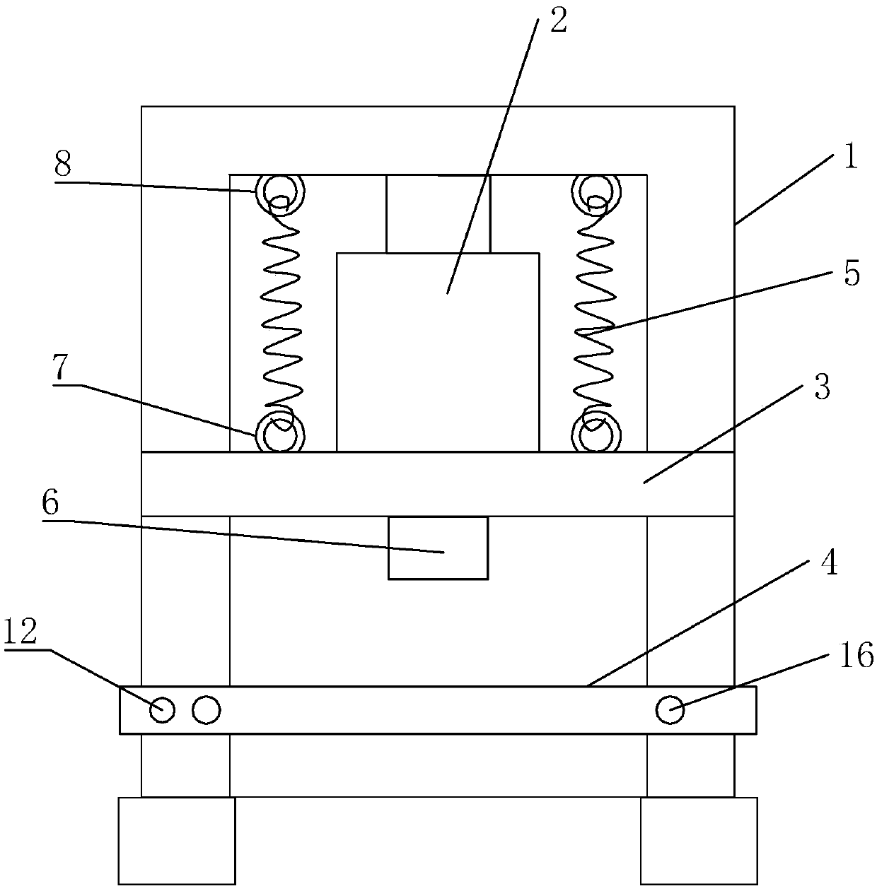Operating table horizontal-moving type bearing top pressing machine