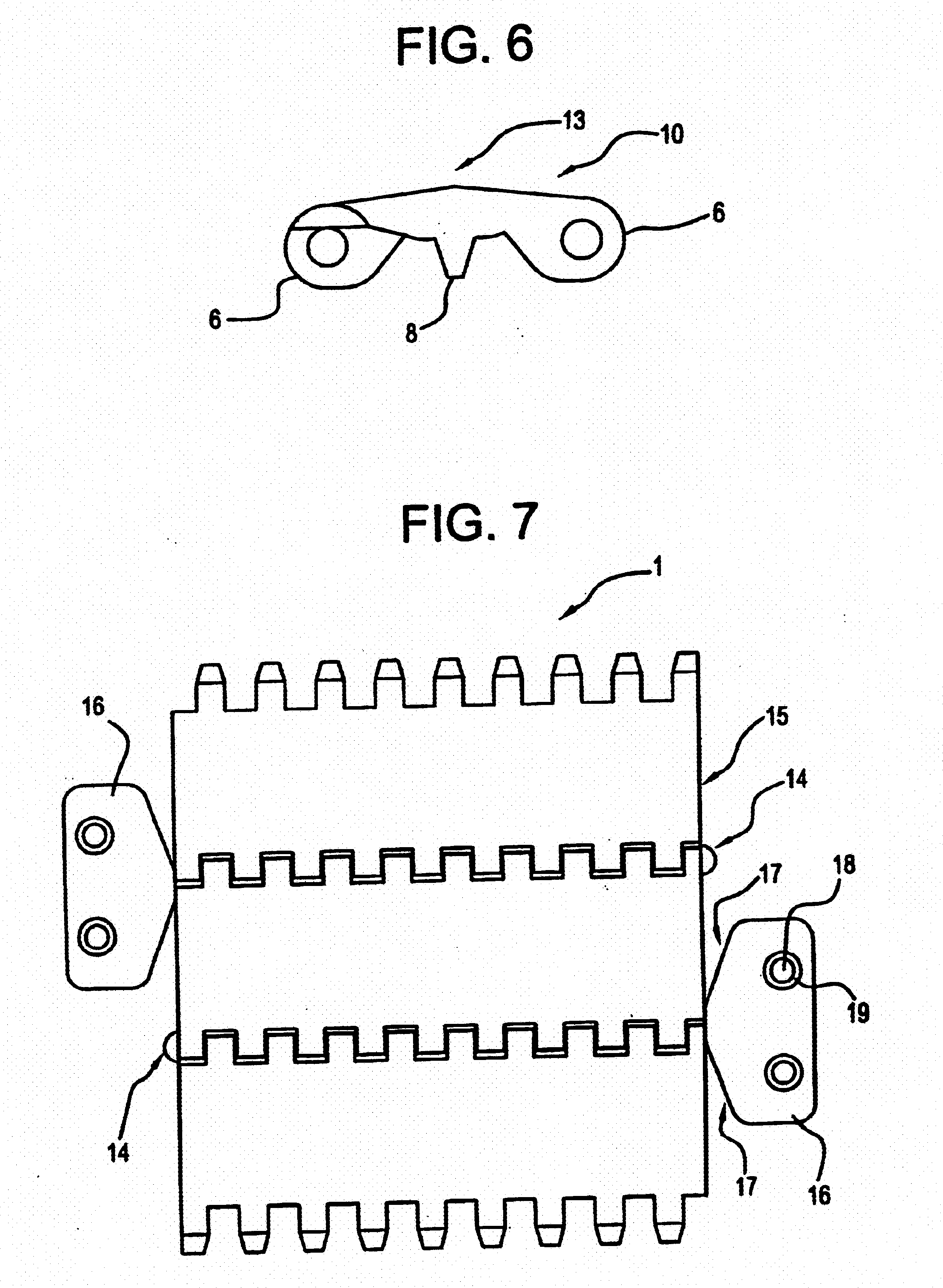 Wide chain link conveyor structure