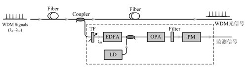 All-optical dispersion monitor based on optical parameter amplifier