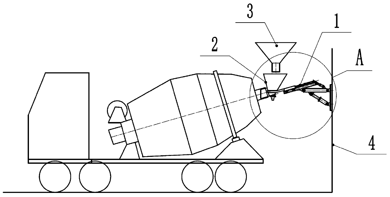 Feeding manipulator of concrete mixer