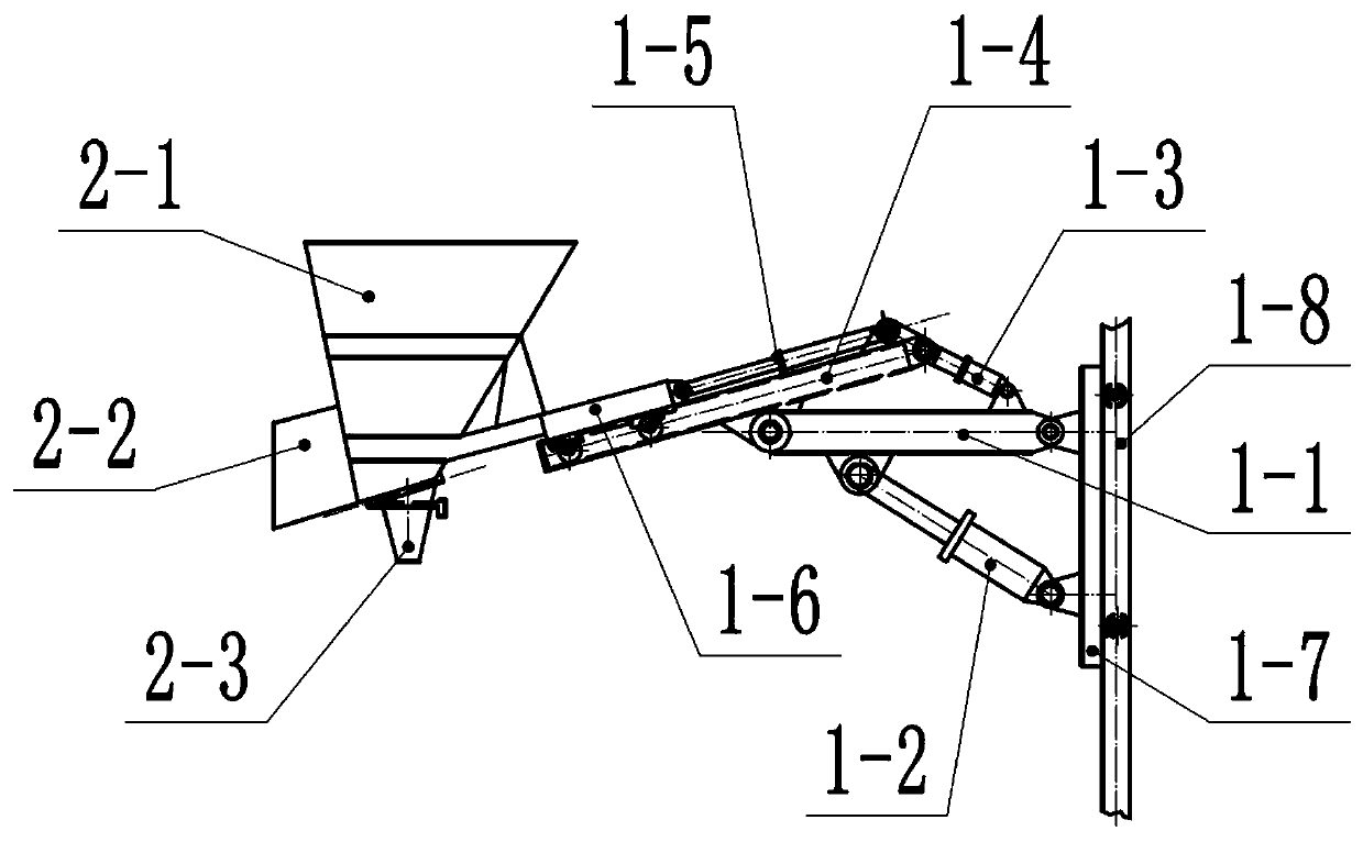 Feeding manipulator of concrete mixer