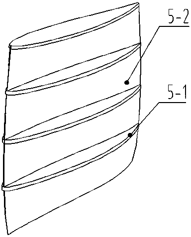 An axial flow fan with blades with airfoil deflectors and guide vanes with bionic trailing edges
