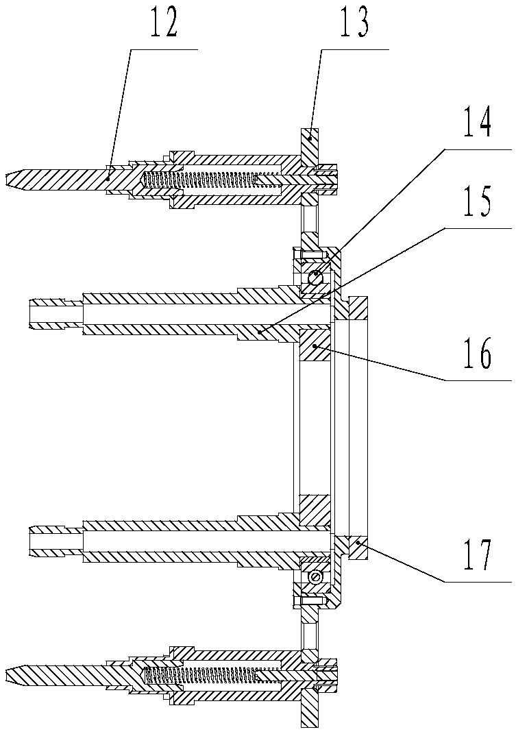 Machine for automatically tightening wheel hub adjustment nut with holes, realizing hole alignment and measuring pre-tightening force and use method of machine