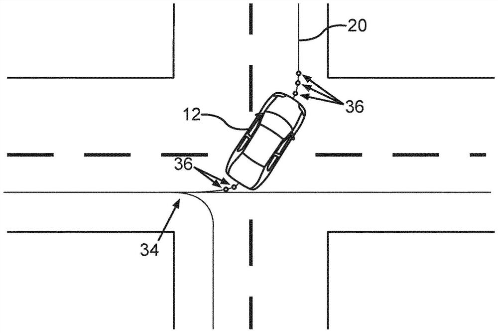 Method and track guidance system for controlling autonomous motor vehicle in urban area