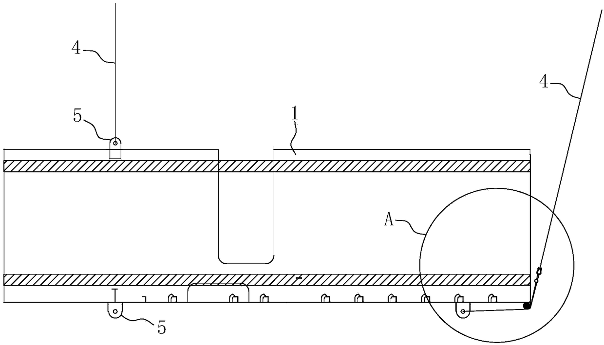 Turning-over method of ship, and protection tool