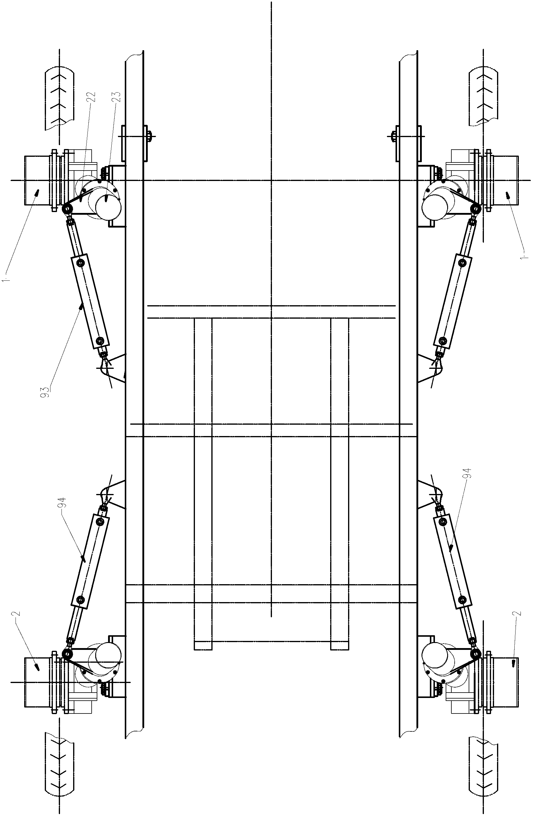 All-four-wheel guiding transplanter