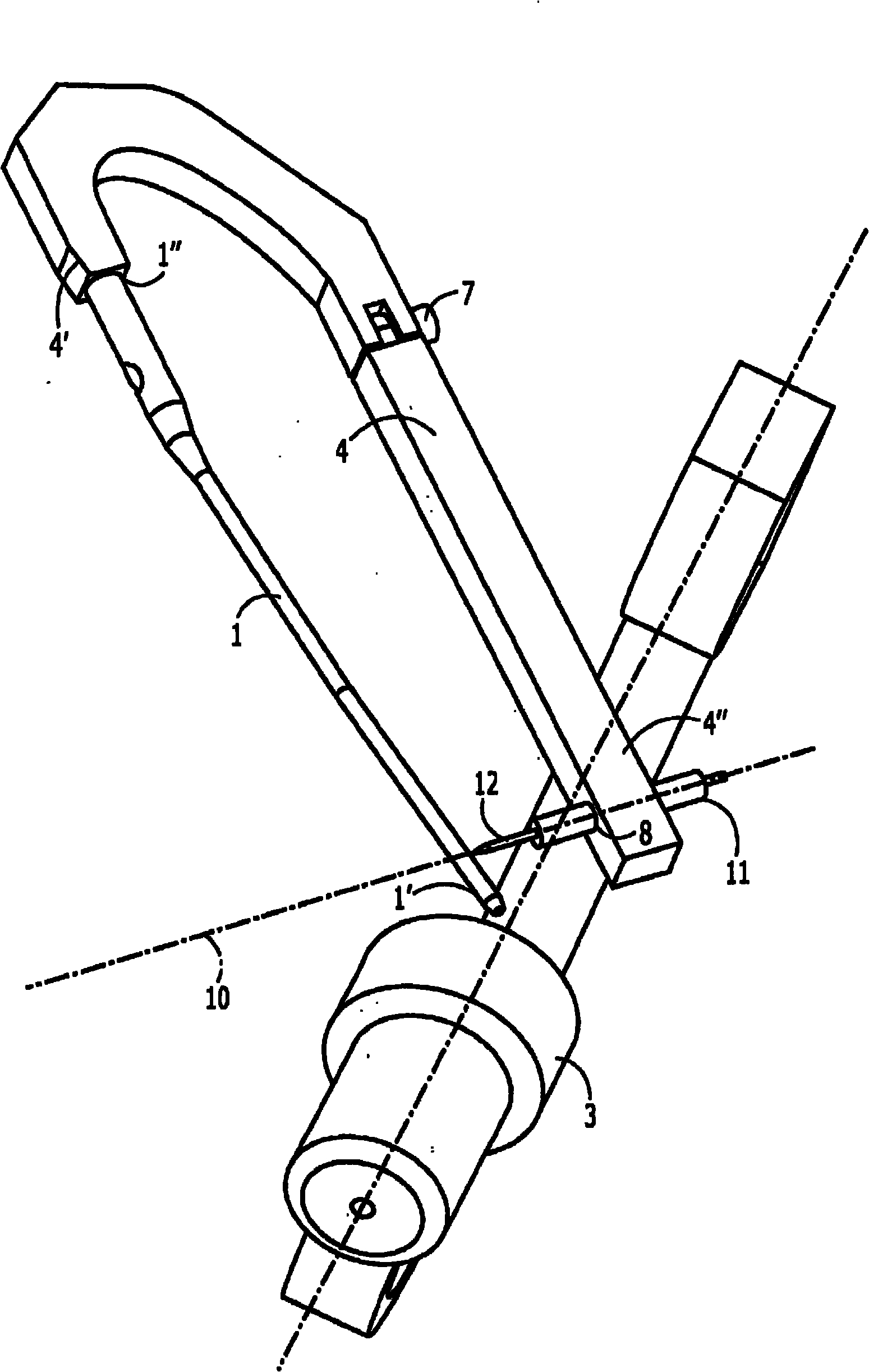 Aiming arm for locking of bone nails