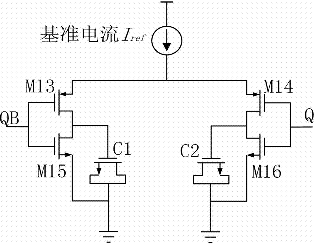 CMOS (complementary metal oxide semiconductor) relaxation oscillator with temperature and process self-compensating characteristics