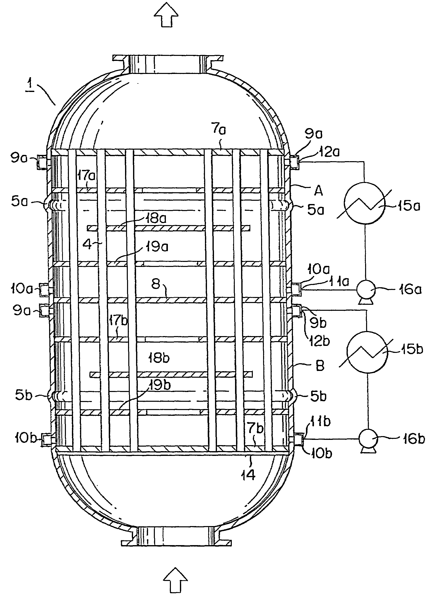 Reactor for catalytic gas phase oxidation