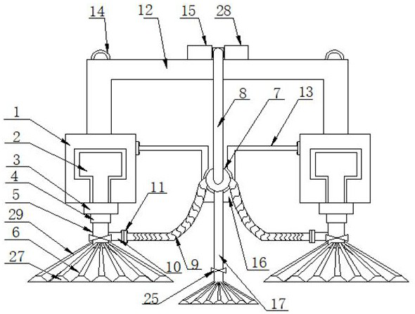 Clamping device for glass processing machinery