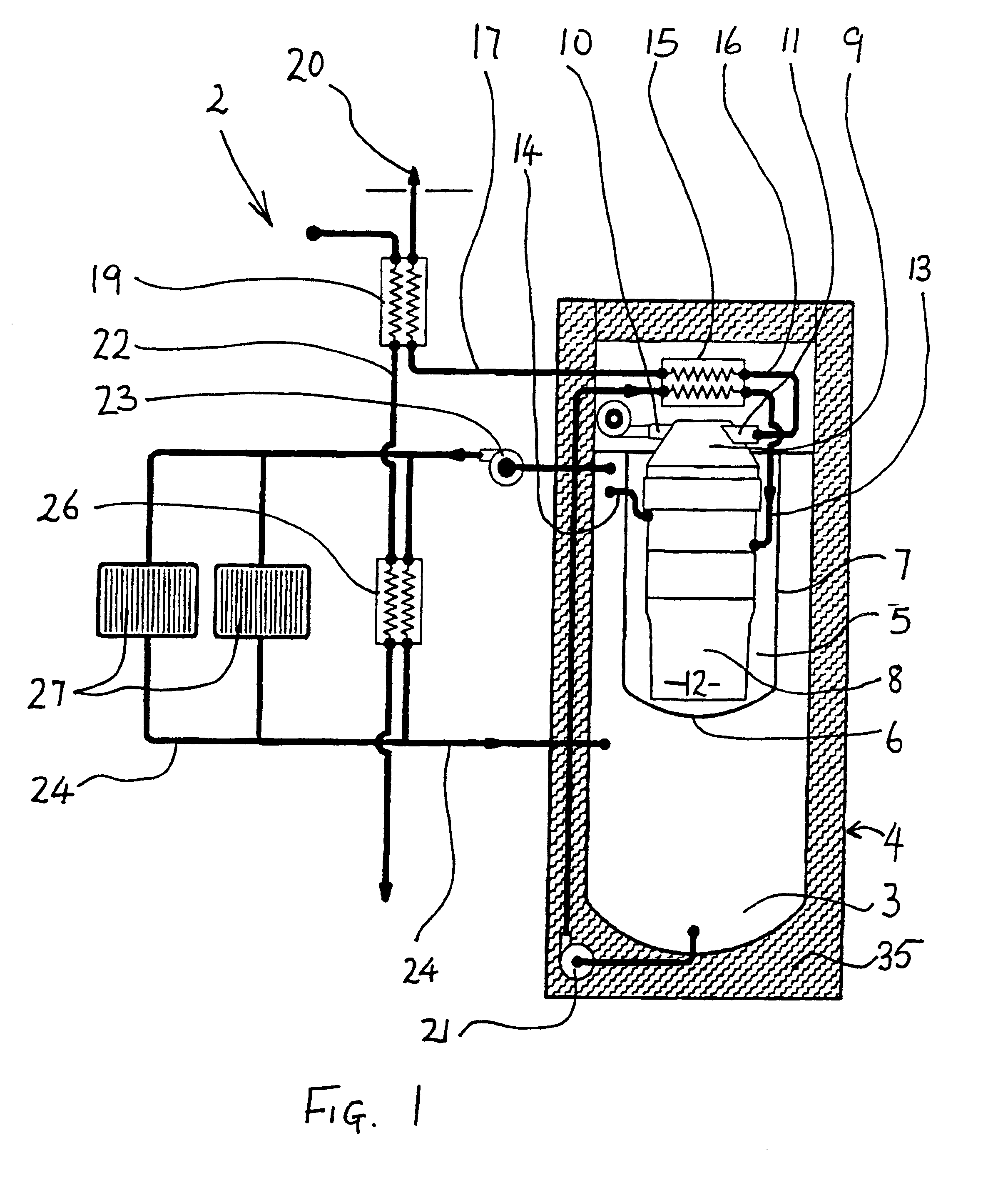 Co-generation system employing a stirling engine