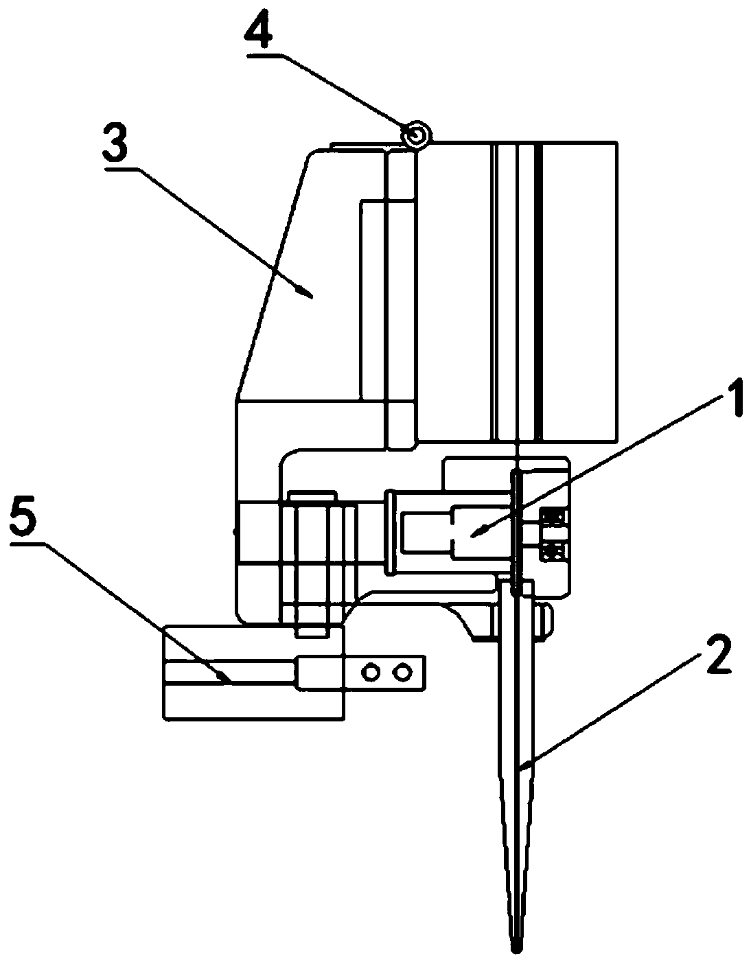 Wire threading device for numerical control feeding wire cutting machine