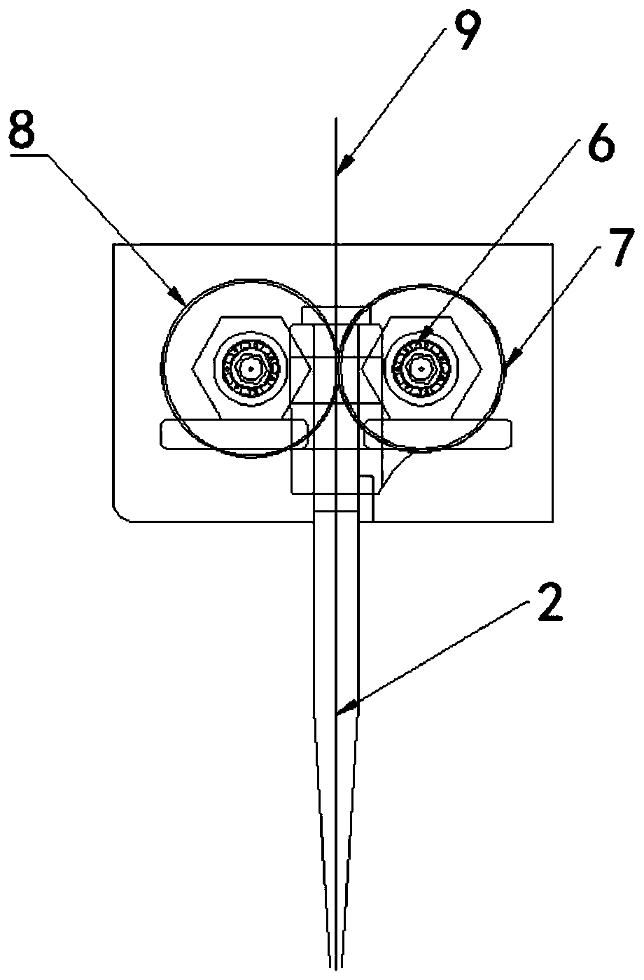 Wire threading device for numerical control feeding wire cutting machine