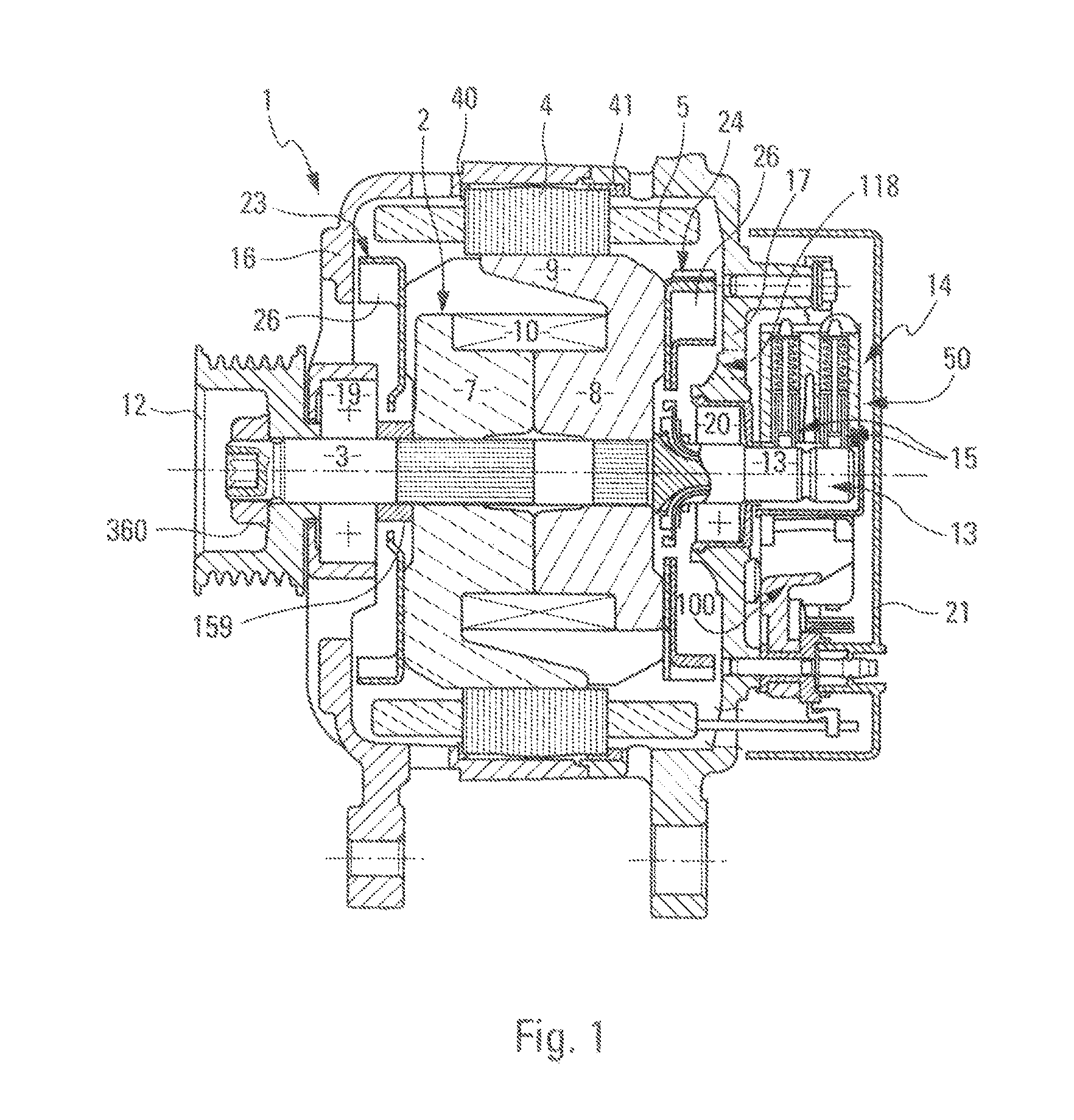 Voltage regulator device for rotary electric machine, bearing for rotary electric machine equipped with such device and machine comprising such bearing