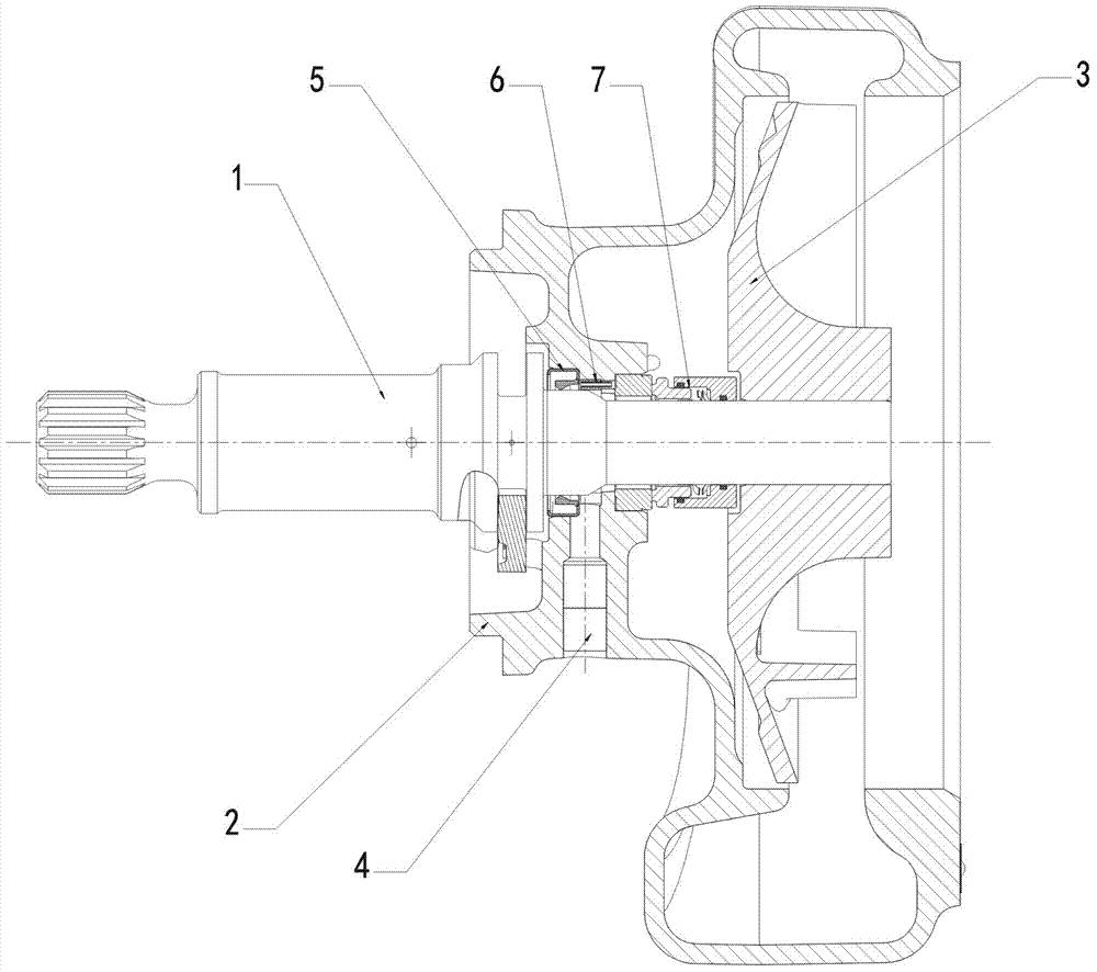 Engine cooling water pump capable of preventing cooling liquid from being mixed into lubricating oil