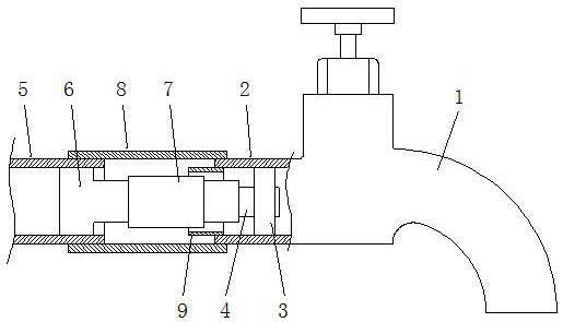 An antifreeze faucet based on the heat diffusion technology of the die heat source