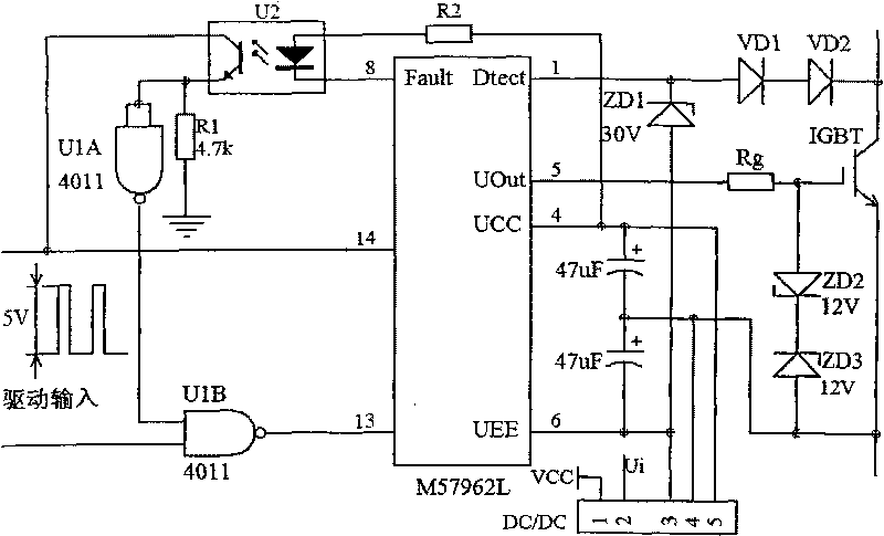 IGBT series circuit based on control of ARM microprocessor