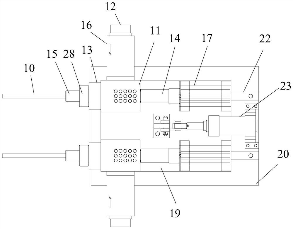 Sponge blowing device and system for cleaning inner wall of pipe