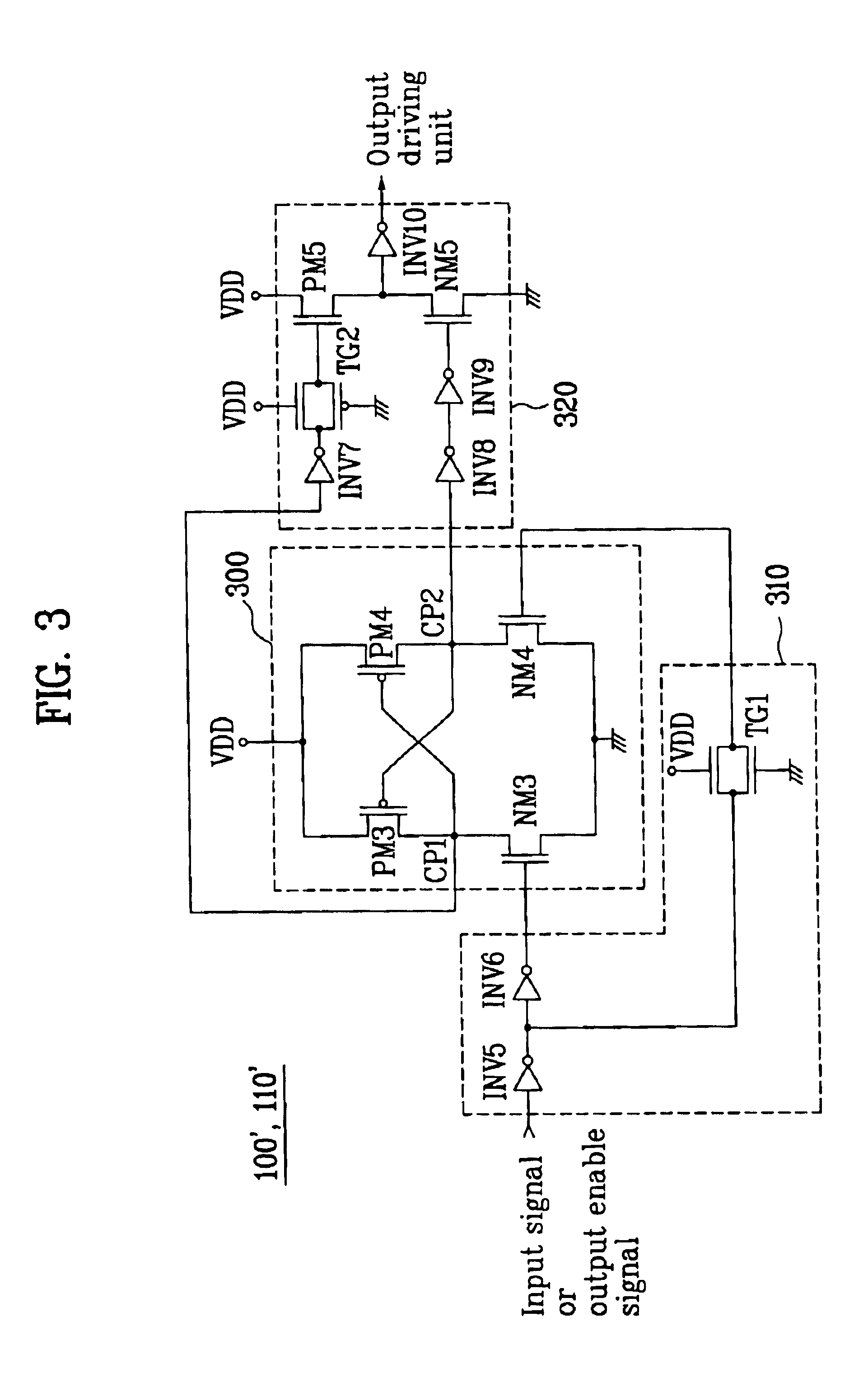 Output driving circuit for maintaining I/O signal duty ratios