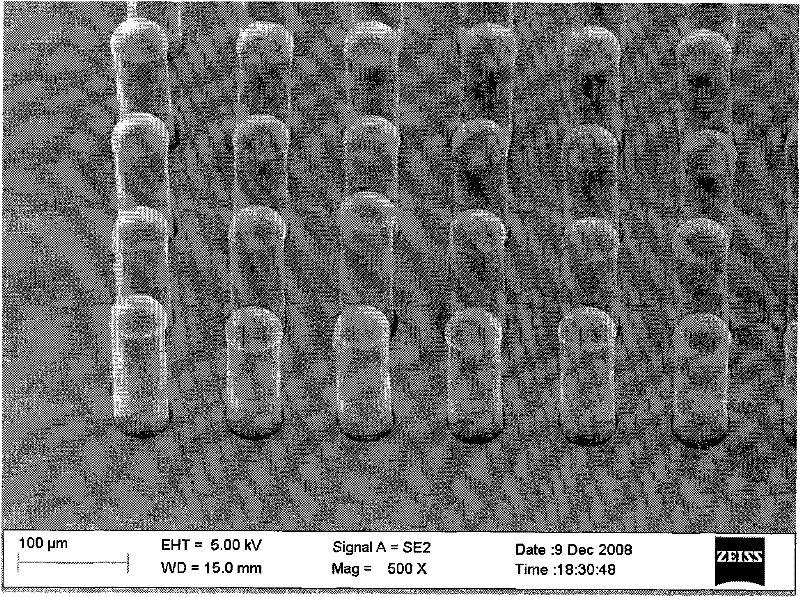 Method for filling silicon through holes by using carbon nanotube clusters