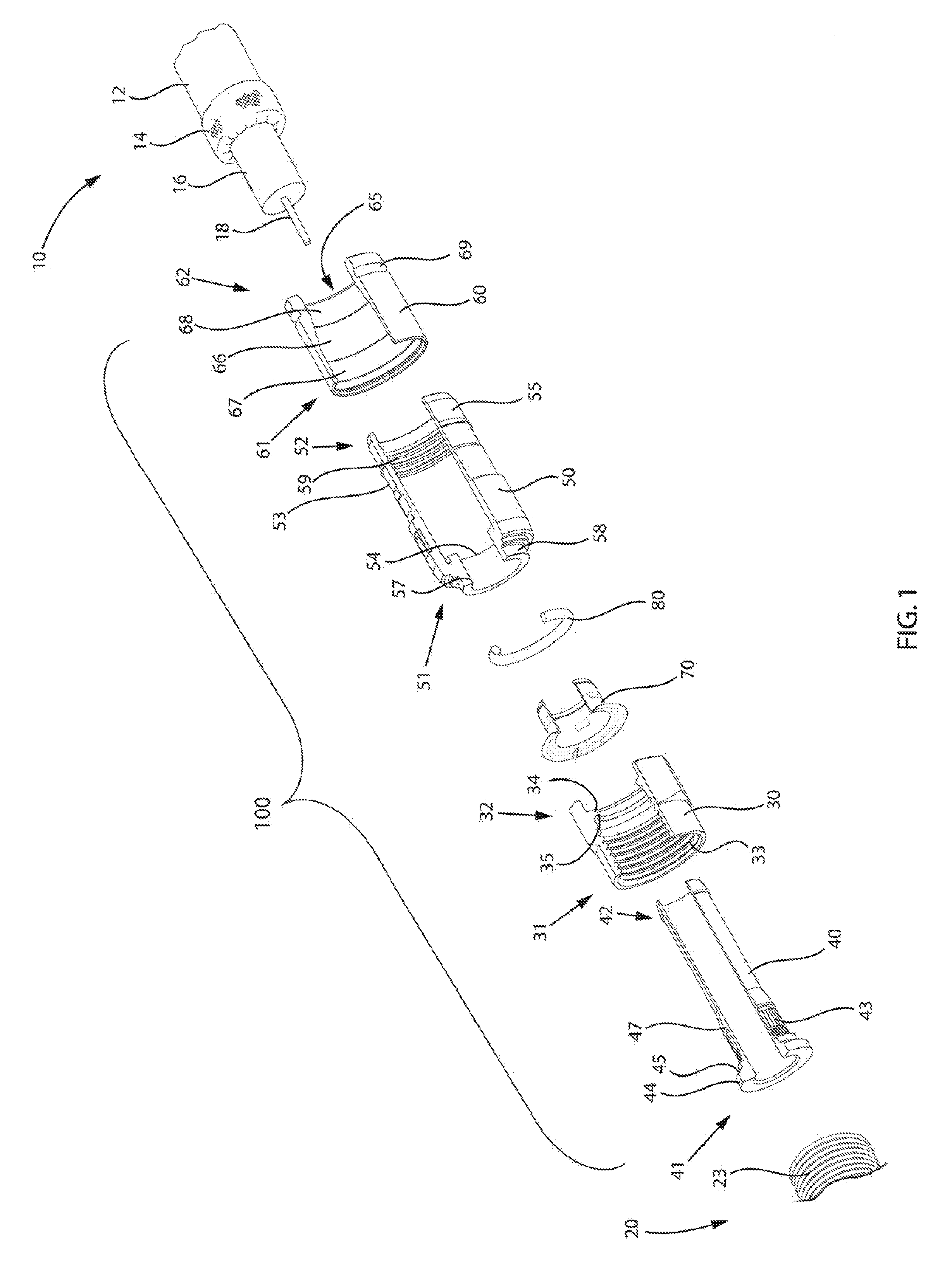 Coaxial cable connector having electrical continuity member