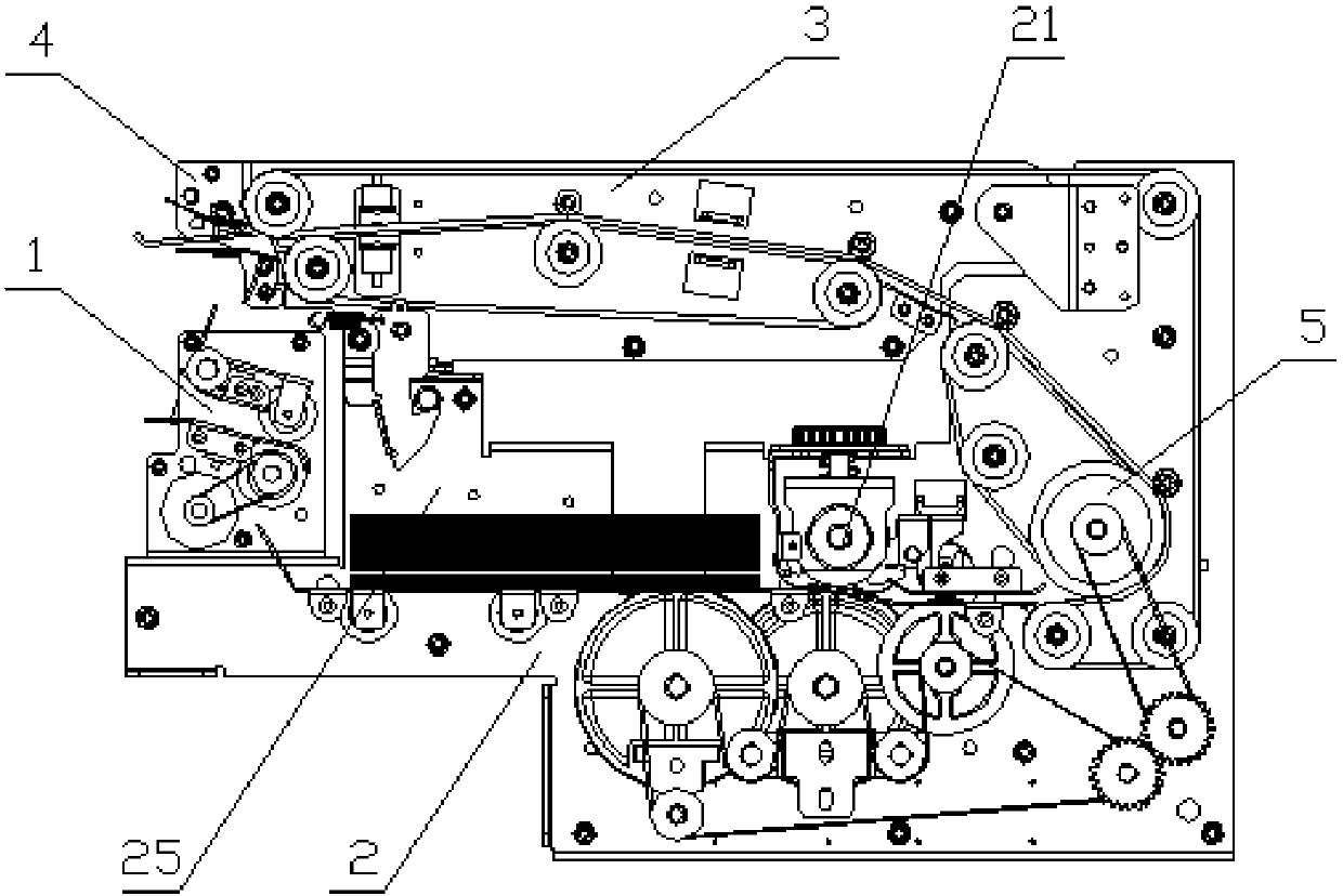 A single banknote continuous transmission device